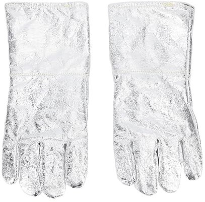 Fyearfly Gants Résistants à la Chaleur, Gants De Soudage Résistants à la Chaleur En Feuille D'aluminium Gants De Soudage Aluminisés Gants Ignifuges Ignifuges
