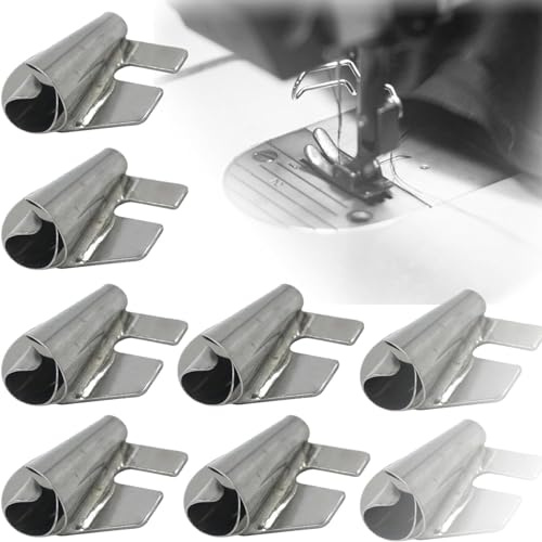 YICBOR Universal Sewing Machine Rolled Hem Presser Foot 8 Sizes (3-10MM), Sewing Machine Feet Attachement Rolled Hemming Presser Foot, Sewing Accessories & Tools