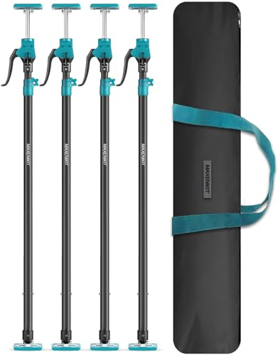 MAXENIKIT Third Hand Support Pole Heavy Duty, Cabinet Jacks for Installing Cabinets with 200 LBS Capacity and Expand from 49-1/5 to 114-1/5 in, 4-PC