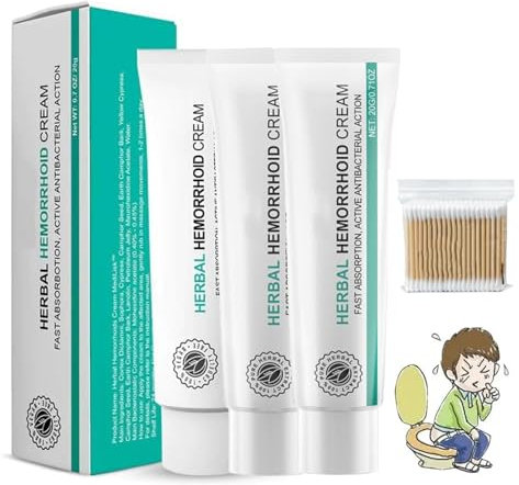 Herbal Hemorrhoids Cream, 2026 Hemorrhoid Cream for Men and Women (3pcs)