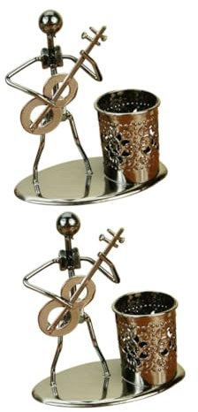 HOODANCOS 2 Stk Stifthalter Musik Bleistifte Stifte-Organizer für den Schreibtisch bürodeko schreintischorganizer Musikspieler Bleistift-Organizer Musik-Player-Stiftbehälter aus Metall