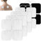 20-Piece Tens Machine Pads Set 5 * 5cm Tens Replacement Electrode Pads Tens Pads Applicable to Various Medium Frequency Electronic Therapy Machines.(4Black + 16White)