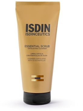 ISDIN Isdinceutics Essential Scrub 100G - Gel limpiador facial exfoliante que ayuda a disminuir la apariencia de los poros
