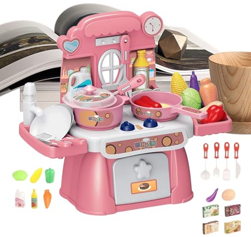 Kinder-Küchenspielzeug – Küchennachbildungsspiel mit Zubehör, Lernspiel, Feinmotorik, ab 3 Jahren, Haus, Kindergarten, und Mädchen