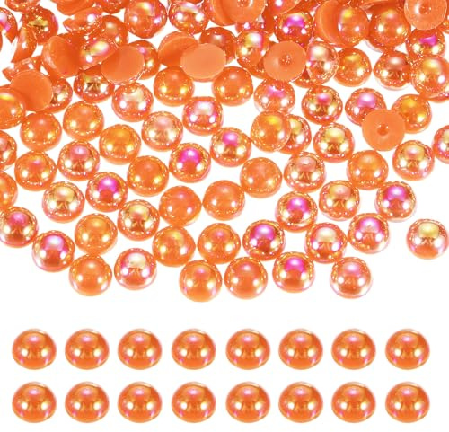 QUARKZMAN 1000 Piezas De Media Perla Para Manualidades 6 mm Oro AB