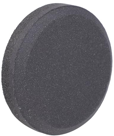 HORIALENCE Double Sided Round Sharpening Stone Whetstone Tool for Kitchen and Garden Blades, Portable Sharpener for Knives and Shears