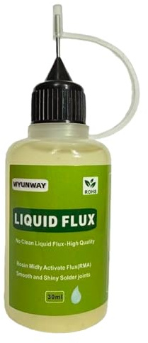 Liquid Soldering Flux for Electronics, No Clean Rosin Flux, Dropper Squeeze Bottle, 30 mL/1.05 Oz