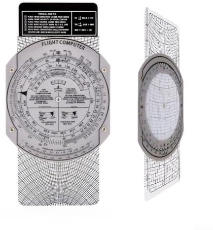 E6B Traceur d'aviation sur ordinateur de vol – Règle circulaire à glissière pour la formation des pilotes, la planification de vol et les calculs de vecteurs de vent, navigation analogique mécanique