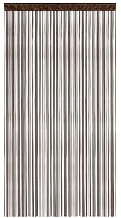 Victoria M. Leonora Tenda a Fili per Porte Divisorio per Stanze con Passante per Bastone Lavabile Accorciabile, 100 x 245 cm, Marrone