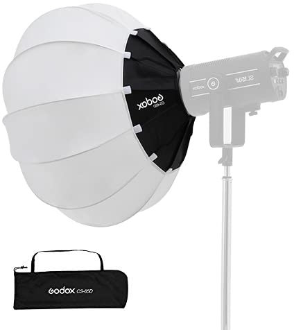 Godox Lanterna Softbox 65 cm (26 pollici) Globo Softbox con supporto Bowens amplia la compatibilità per luce LED/flash da studio/flash monolight e altri (CS65D)