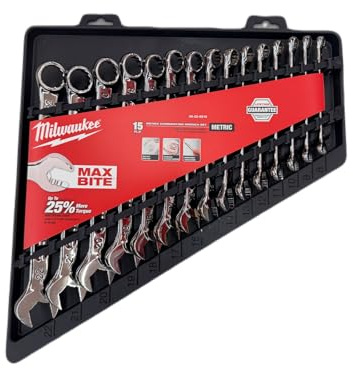 Milwaukee MLW48-22-9515 Combination Wrench Set, Metric