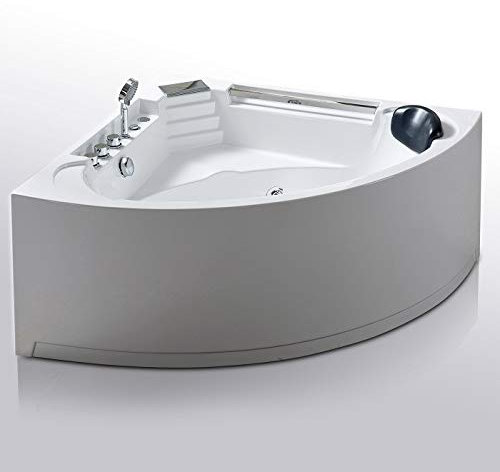 Whirlpool Bath TUB Corner SPA Hydrotherapy 135 x 135 cm HOT TUB Daisy