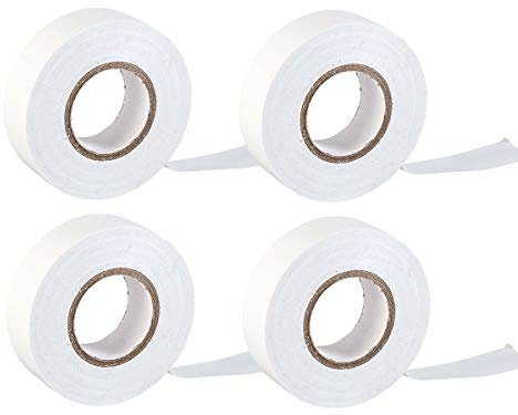 LEDLUX 4 Rullar Elektrisk PVC-isoleringsband, 18mm x 20m, Färg Vit