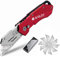 BIBURY Upgrade Universalmesser, Universal Klappmesser, Portabel Teppichmesser, Cuttermesser mit 10 Extra SK5 Edelstahlklingen mit Gürtelclip und Safety-Lock für Teppich, Tapeten und Karton