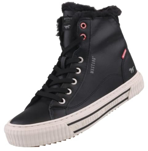MUSTANG Damen High Top Sneaker Schwarz EU 41