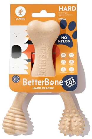 BetterBone Hard Dental Chew Bone Toy for Dogs Strong Fun Interactive Chewing Playing Heavy Duty Long Lasting Hypoallergenic for Aggressive Chewers