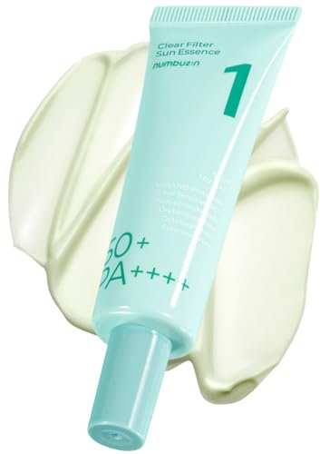 numbuzin N°1 Crème solaire | Crème solaire Clear Filter Sun Essence | Légère, invisible, non grasse, non collante, aucune trace blanche, peau sensible | 50 ml