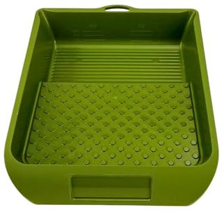 SOLIDGUARD Farbwanne, Lackierwanne, Farbschale aus Kunststoff, Maler Lackierschale mit handlichem Griff, große Lackschale, leichtes Malerzubehör, Lackwanne, Malerbedarf (3, 32cm x 36cm)