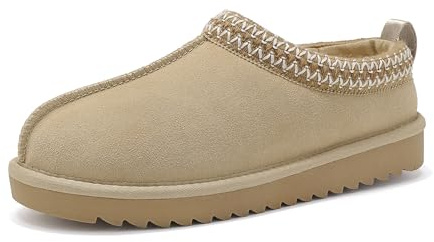 Meik Mangni Donna Pantofole da Casa Invernali Antiscivolo Ciabatte All'aperto Caldo Peluche Scarpe di Cotone Beige 38 EU