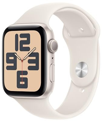 Apple Watch SE (2nd Gen) GPS 40mm Smartwatch with Starlight Aluminium Case with Starlight Sport Band - M/L. Fitness and Sleep Trackers, Crash Detection, Heart Rate Monitor, Retina Display