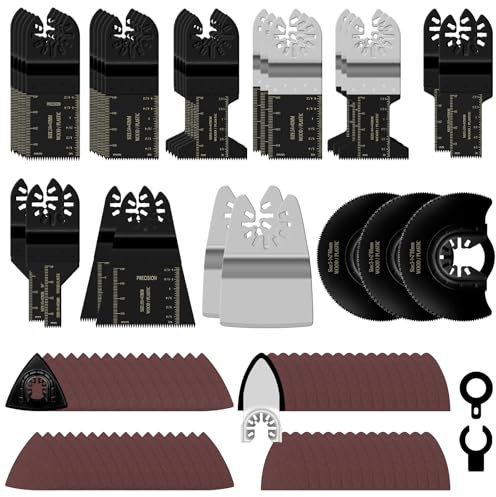 CIRULLI 96 Pezzi Lame multifunzione,Lame Utensile Multifunzione, per Dremel, per Makita, per bosch, lama da sega circolare, lame segate per legno, plastica e metallo morbido