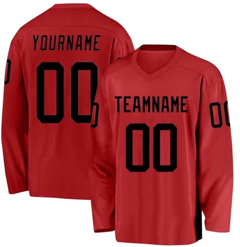 HGWOPGASD Maglia da Hockey su Ghiaccio Personalizzata Maglia da Hockey a Manica Lunga Stampata Personalizzabile Abbigliamento per Appassionati di Hockey su Ghiaccio Uomini Donne Giovani A11