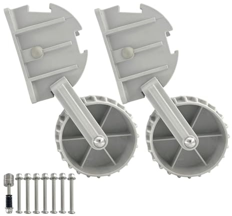 Homeponnew Ruote per gommoni, retrattili, in nylon, per piccole imbarcazioni fino a 3,7 m, 199,6 kg, coppia con viti