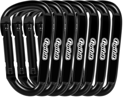 Carabiner Clip,Heavy Duty Carabiners 900lbs-1543lbs,Multipurpose for Camping Essentials,Hiking,keychain clip,Hammock,Dog Leash Harness,Carabiner for Keys,Key Chain Hooks Outdoor Gym etc&Utility D Ring