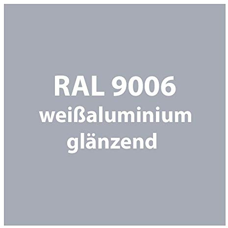 Streichlack Streich Lack Farbe 1K * Premium Qualität * 1 Liter (RAL 9006 weiß-aluminium glänzend [wie silber])