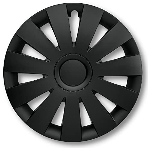 Albrecht 15 Zoll Radkappen schwarz für Stahlfelgen - Strike Radzierblenden aus hochwertigem Kunststoff - Langlebige Radblenden in originaler Albrecht Verpackung - Made in EU