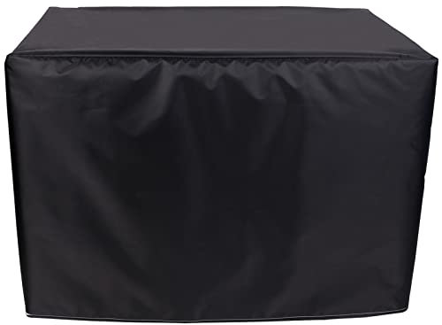 HUHJYUGE Housse Salon de Jardin Exterieur Impermeable Coupe-Vent 110x110x85cm, BâChe de Protection pour Mobilier avec Cordons de Serrage, Housse de Table de Jardin Résistante Aux Intempéries