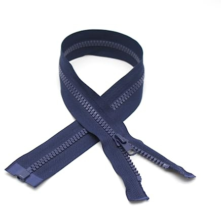 DOJA Barcelona | Cerniera Giubbotto Aperta | 10 Pz | 70cm | Numero 5 | Blu Marino | Chiusure Zip Giubbotto | Cerniera per Giubbotto da Cucire | Ricambi Cerniera Lampo Giacca, Pantalone, Borsa, Jeans