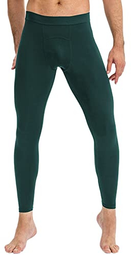 KBOPLEMQ Ropa interior térmica para hombre, pantalones de compresión, mallas largas, pantalones de deporte, pantalones de correr, transpirables, pantalones de entrenamiento