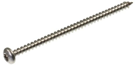 SECCARO Viti per truciolato a testa semicircolare 4,5 x 70 mm, in acciaio inox V2A VA A2, viti per legno con filettatura completa, TX/esagono incassato, 100 pezzi