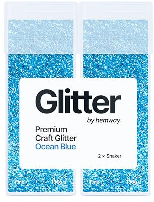 Hemway Craft Glitter Shaker Ocean Blue 130g x2 Pack Fine