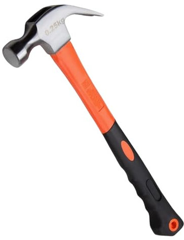 Martello da carpentiere 225 g (8 once) in acciaio al carbonio piccolo martello da forgiatura a prova di ruggine curvo martello da carpentiere strumento manuale ideale per la rimozione delle unghie uso