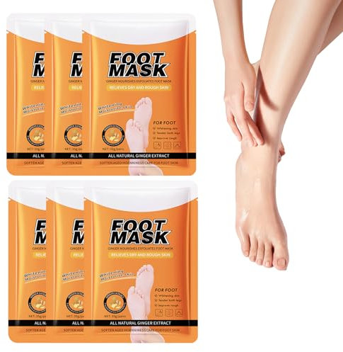 6 Paar Fußmaske, Peeling-Fußmaske, Feuchtigkeitsspendende Fußmaske Effektive Fußpflege, Exfoliating Fussmaske Für Männer Und Frauen, Pflege Für Trockene Und Strapazierte Füße