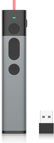 Wireless Presenter Recargable Powerpoint Fernbedienung Präsentationsfernbedienung via USB Empfänger Fernbedienung für PowerPoint/Windows/Mac/Keynote/Hyperlinks/Google Slides/PDF