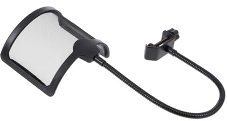 BESPORTBLE 1 pieza Filtro Antiviento de Micrófono Pantalla de Protección para Grabación y Transmisión Prevención de Ruidos y Plosivos Color Negro