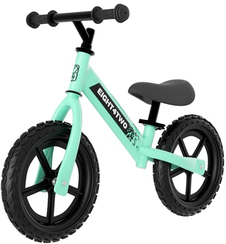 EIGHT4TWO Bicicleta sin Pedales para niño 2, 3, 4 y 5 años - Bici sin Pedales Ideal para Equilibrio - Juguetes para niños de 2, 3, 4 y 5 años. (Celeste)