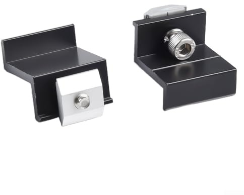 Kit de montage de rail de panneau solaire pour toits plats en alliage d'aluminium 6005 résistant avec pinces d'extrémité et de milieu (lot 1 (pour 35 mm)