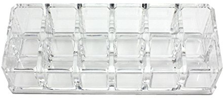 Acrylic Makeup Organizer 12 Grids Eyeliner Mascara Lipstick Small Size Lotion Storage Holder Display Stand