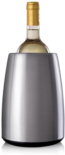 Vacu Vin Enfriador de Vino Elegante en Acero Inoxidable - Enfriador con Acumulador para Botellas de Vino Estándar - Aislante