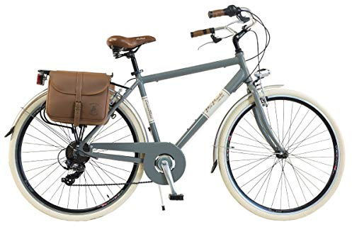 Via Veneto by Canellini City pour Roues de vélo Bike CTB Homme Vintage Retro Via Veneto alluminium (Gris, 54)