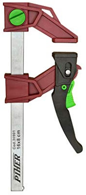 Piher Hebelzwinge PAL Light 16 x 8 cm, Grün, bis zu 120 kg Spannkraft, Schraubzwinge