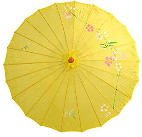 Vennisa 54 cm Chinois en Bambou Papier Parasol Parapluie, Classique Mariage Tournage Parasol Fait à La Main Ombrelle Mariage Parasol Mariage Décor Danse Photo Cosplay Prop (B)