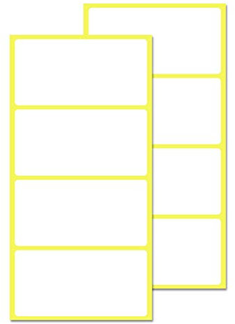 200 Stück, 100 x 50 mm, Aufkleber Etiketten Selbstklebend Klebeetiketten zum Beschriften - Weiß