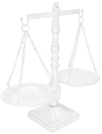 Torres de joyería Libra de metal vintage, organizador de cosméticos, soporte de centro de mesa, almacenamiento de joyas antiguas, exhibición de portavelas de granja, blanco, 12 pulgadas de ancho x 12