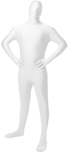 Funidelia | Second Skin Maskeraddräkt Vit för dam och herr Original & Roligt - Maskeraddräkt för vuxen och roliga tillbehör för fester, karneval och Halloween - Storlek XL - Vit