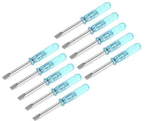 sourcing map 10Stk. Mini- Schlitzschraubendreher, 3,0mm Flachkopf, 45mm Länge für die Reparatur kleiner Geräte